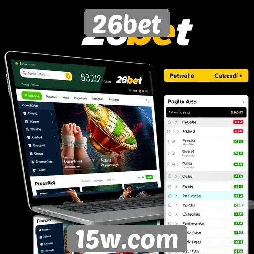 Interface e usabilidade do site 26bet